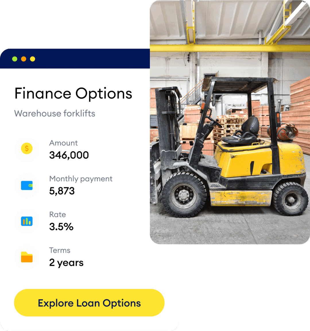 Can I apply for a  Forklift Loan?