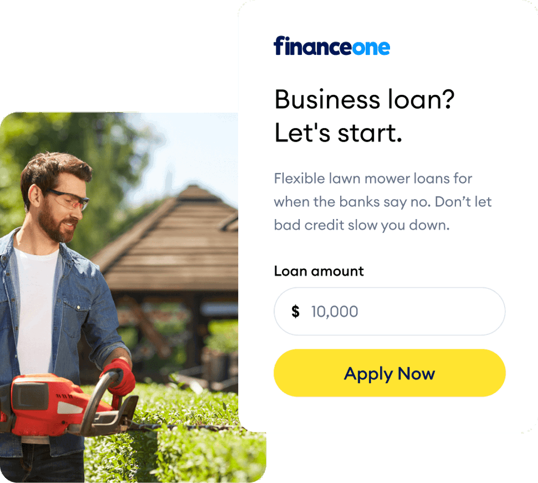Finance One Commercial Lawn Mower Loan